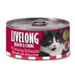 Livelong LiveLong Cat Canned Food Yummy Meats Lamb, Venison, Pork 5.5 oz CASE