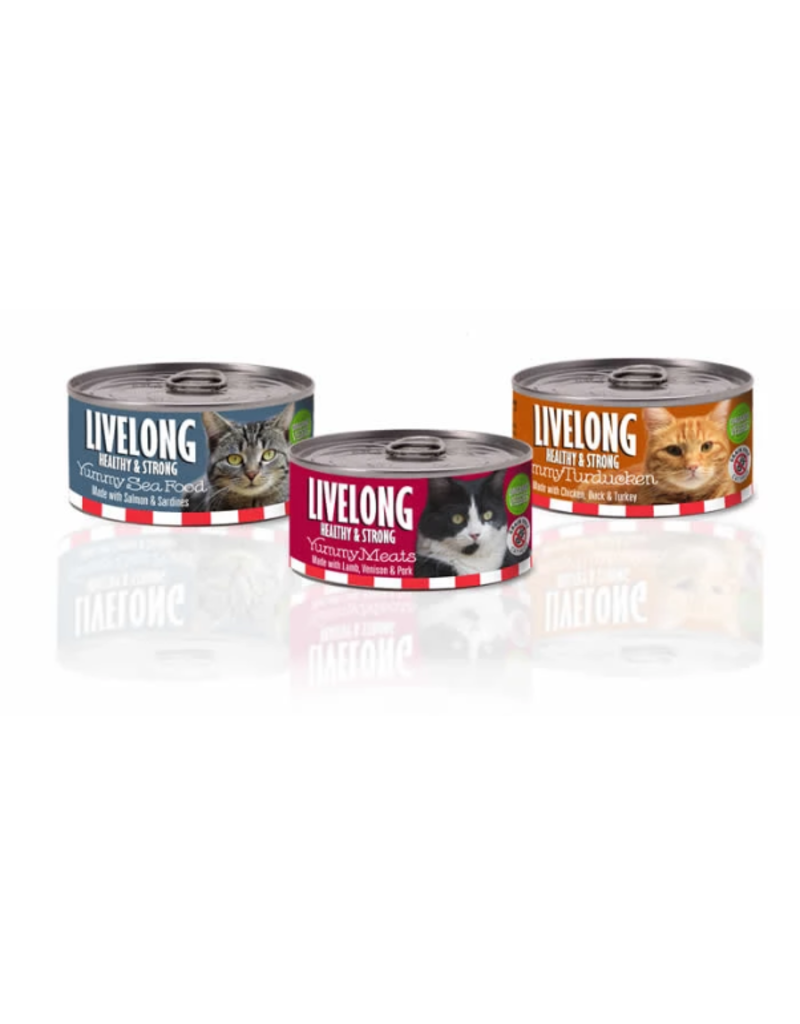 Livelong LiveLong Cat Canned Food Yummy Seafood Salmon & Sardine 5.5 oz single