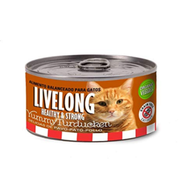Livelong LiveLong Cat Canned Food Yummy Turducken 5.5 oz CASE