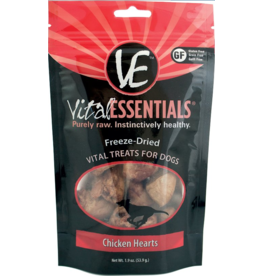 Vital Essentials Vital Essentials Freeze Dried Dog Treats  Chicken Hearts 1.9 oz