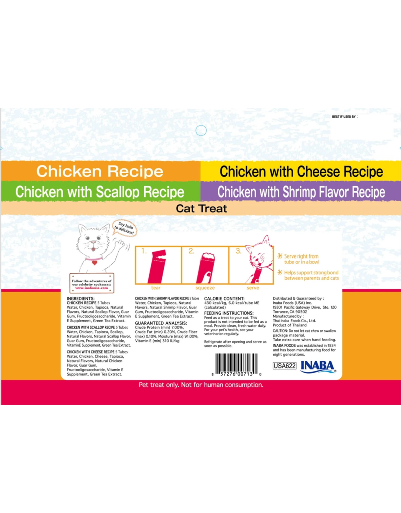 Inaba Inaba Variety Pack Chicken Churu 10 oz 20 pk