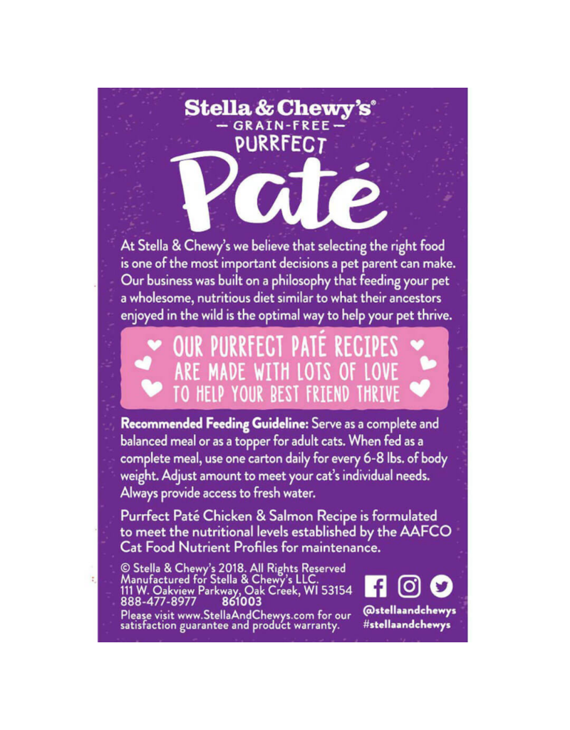 Stella & Chewy's Stella & Chewy's Canned Cat Food Purrfect Pate | Chicken & Salmon 5.5 oz CASE