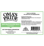 Oma's Pride Oma's Pride O'Paws Dog Raw Frozen Beef Knuckle Bone single (*Frozen Products for Local Delivery or In-Store Pickup Only. *)