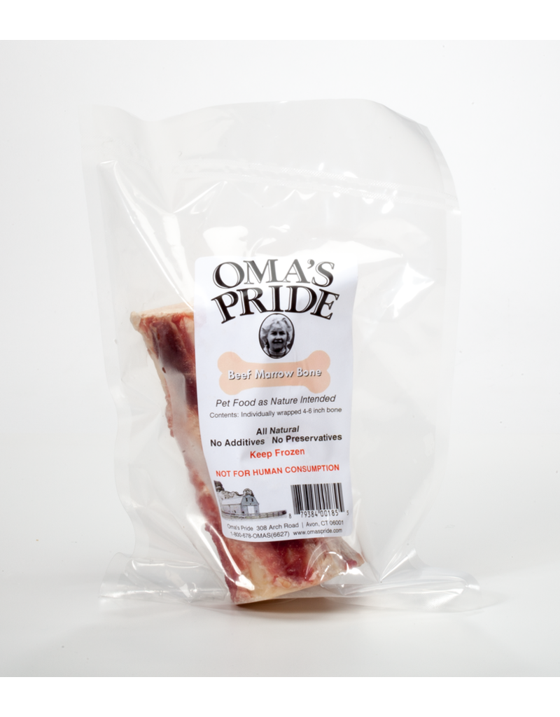 Oma's Pride Oma's Pride O'Paws Dog Raw Frozen Beef Marrow Femur Bones 4"-6" CASE (*Frozen Products for Local Delivery or In-Store Pickup Only. *)