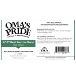 Oma's Pride Oma's Pride O'Paws Dog Raw Frozen Beef Marrow Femur Bones 4"-6" CASE (*Frozen Products for Local Delivery or In-Store Pickup Only. *)