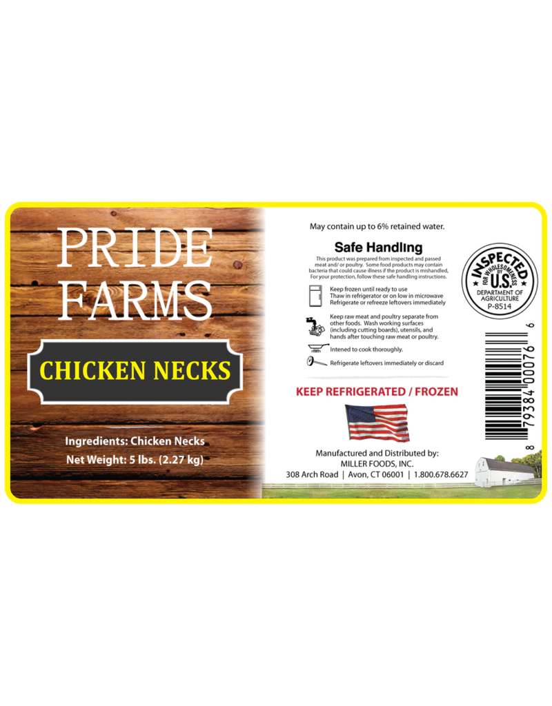 Oma's Pride Oma's Pride O'Paws Dog Raw Frozen Whole Chicken Necks 5 lb CASE (*Frozen Products for Local Delivery or In-Store Pickup Only. *)