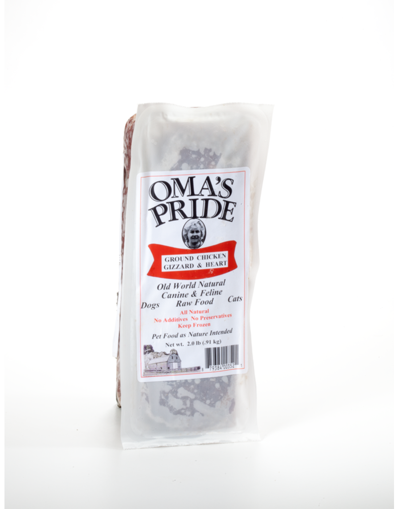 Oma's Pride Oma's Pride O'Paws Dog Raw Frozen Ground Chicken Organs 2 lb (*Frozen Products for Local Delivery or In-Store Pickup Only. *)