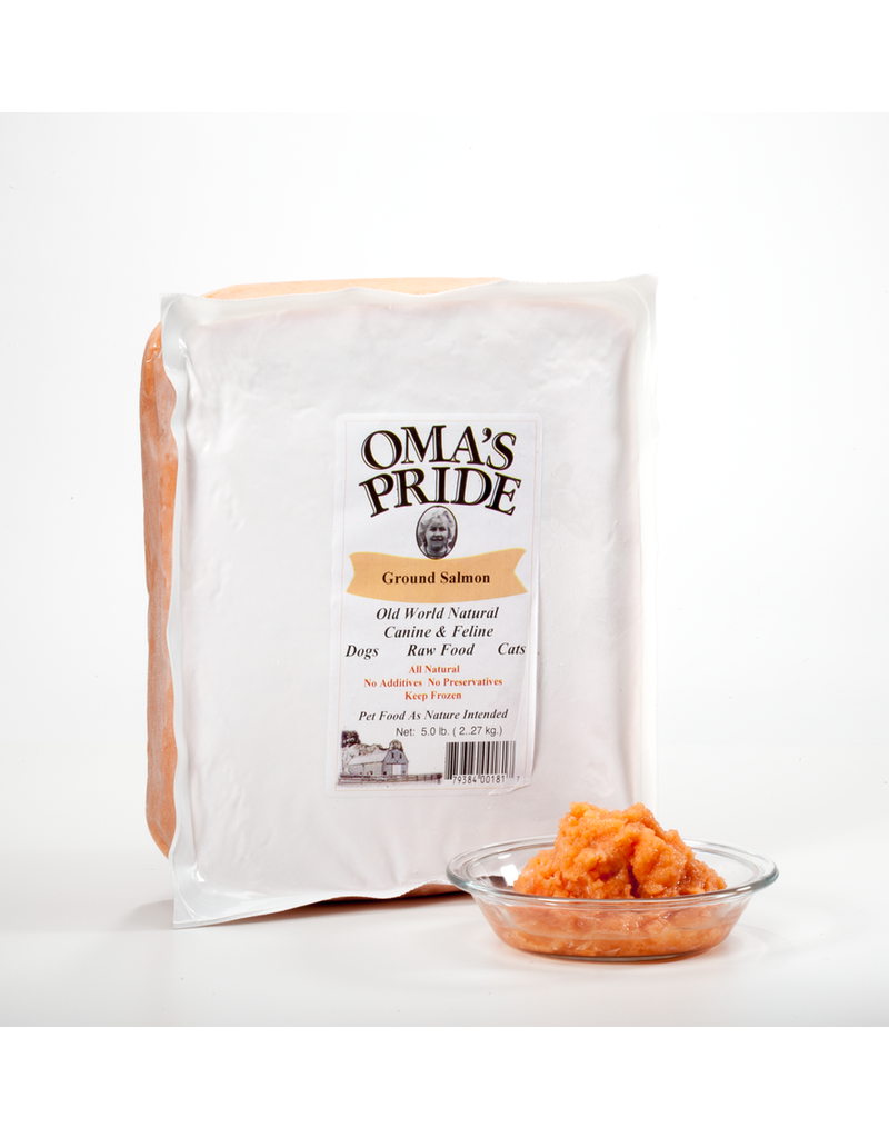 Oma's Pride Oma's Pride O'Paws Dog Raw Frozen Ground Salmon 5 lb (*Frozen Products for Local Delivery or In-Store Pickup Only. *)