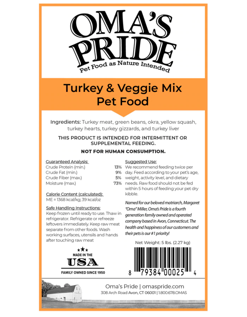 Oma's Pride Oma's Pride Frozen Mixes Turkey Mix 5 lb (*Frozen Products for Local Delivery or In-Store Pickup Only. *)