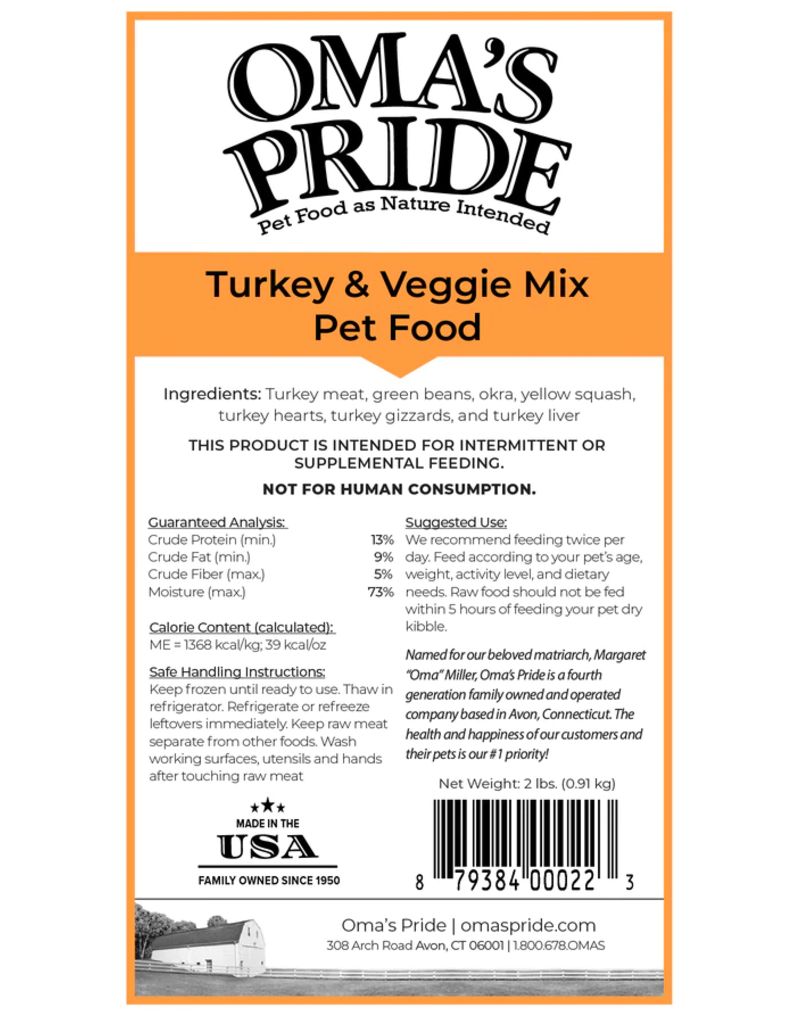 Oma's Pride Oma's Pride Frozen Mixes Turkey Mix 2 lb CASE (*Frozen Products for Local Delivery or In-Store Pickup Only. *)
