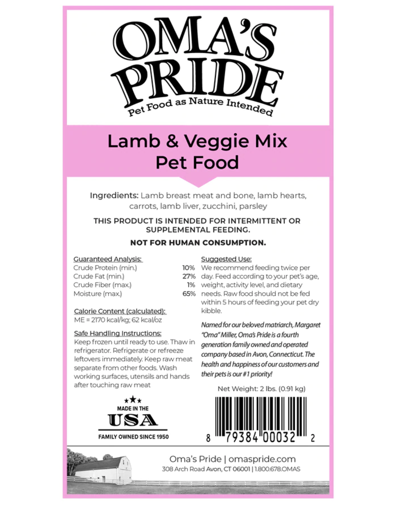 Oma's Pride Oma's Pride Frozen Mix Lamb Mix 2 lb CASE (*Frozen Products for Local Delivery or In-Store Pickup Only. *)
