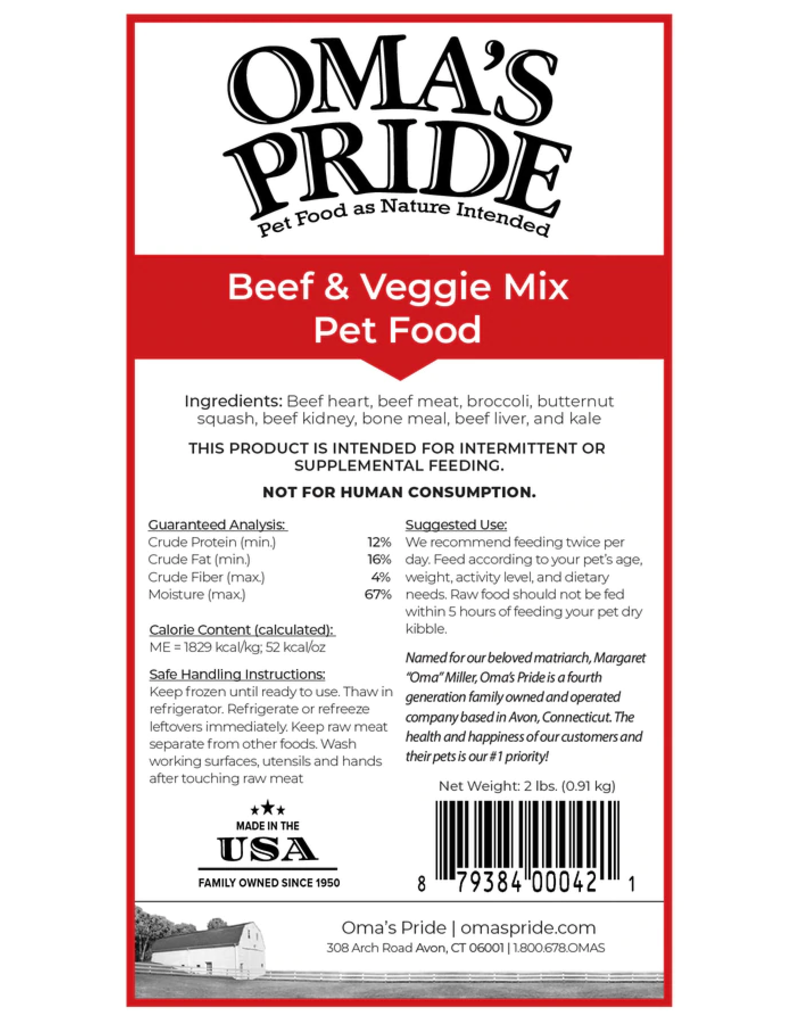 Oma's Pride Oma's Pride Frozen Mixes Beef Mix 2 lb (*Frozen Products for Local Delivery or In-Store Pickup Only. *)