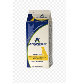 Answer's Pet Food Answers Frozen Dog Food Detailed Chicken Carton CASE 4 lbs (*Frozen Products for Local Delivery or In-Store Pickup Only. *)