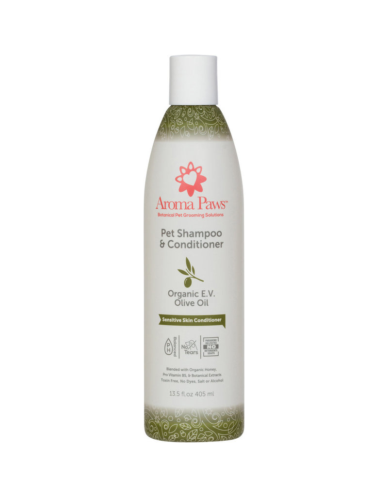 Aroma Paws Aroma Paws Dog Shampoo & Conditioner Organic E.V. Olive Oil 13.5 oz