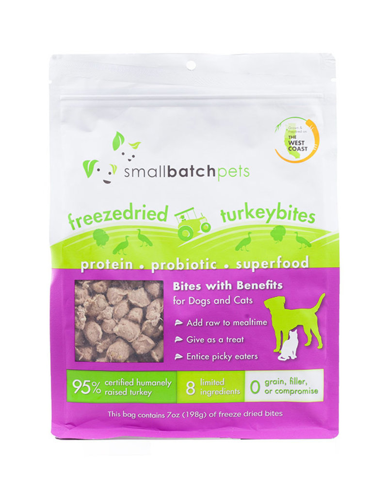 Smallbatch Pets Smallbatch Freeze Dried Dog Treats Bites | Turkey 7 oz