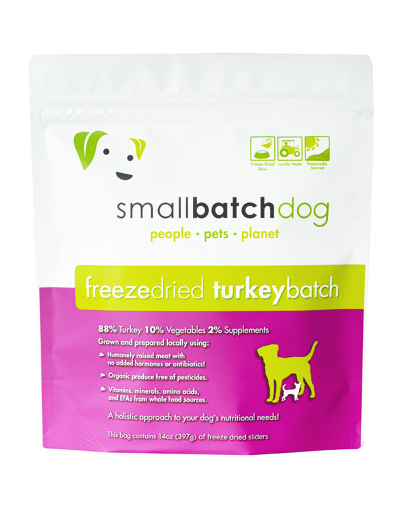 Smallbatch Pets Smallbatch Freeze Dried Dog Food Sliders | Turkey 14 oz