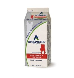 Answer's Pet Food Answers Frozen Dog Food CASE Straight Beef Carton 4 lbs (*Frozen Products for Local Delivery or In-Store Pickup Only. *)