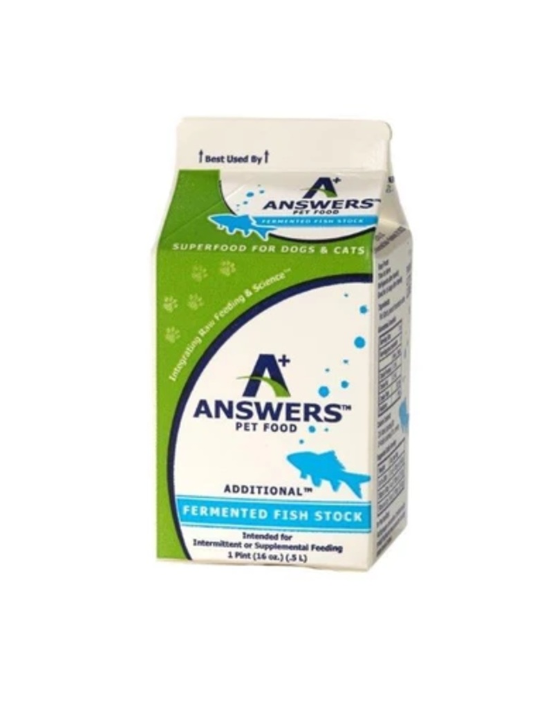 Answer's Pet Food Answers Stock Fermented Fish 16 oz CASE (*Frozen Products for Local Delivery or In-Store Pickup Only. *)