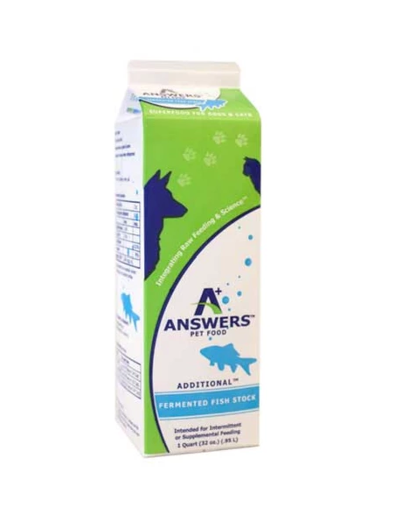 Answer's Pet Food Answers Stock Fermented Fish 32 oz CASE (*Frozen Products for Local Delivery or In-Store Pickup Only. *)