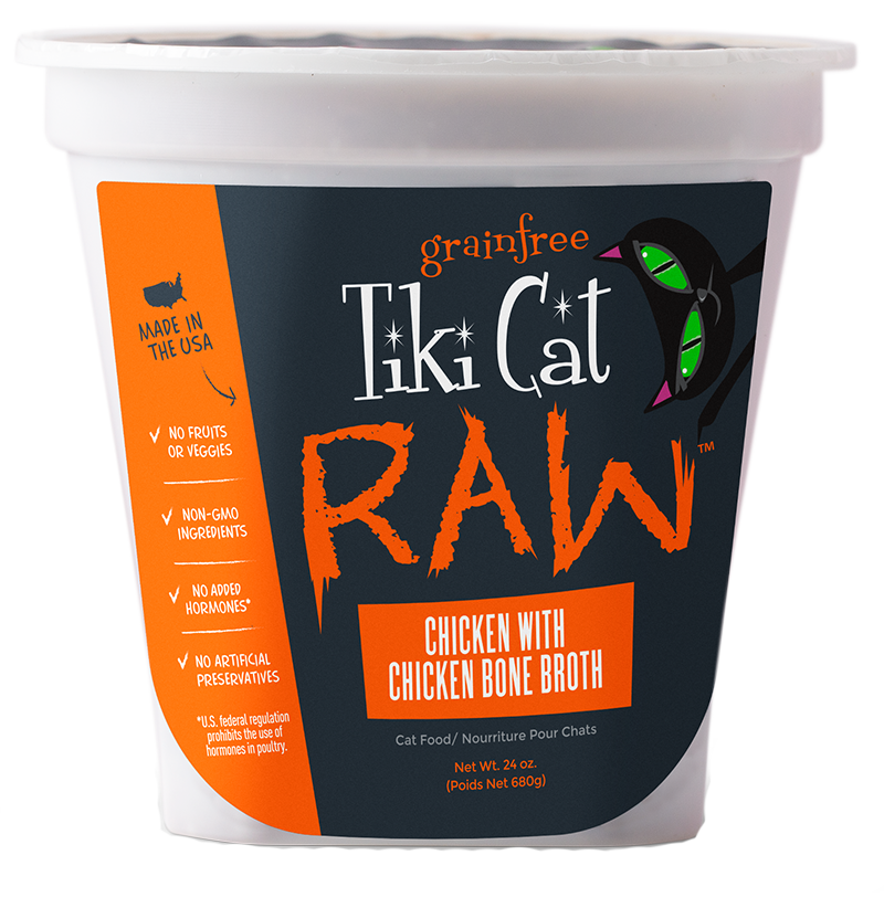 Tiki Cat Raw Frozen Cat Food Chicken WBone B