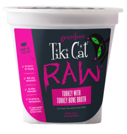 Tiki Cat Tiki Cat Raw Frozen Cat Food Turkey w/ Bone Broth 8 oz (*Frozen Products for Local Delivery or In-Store Pickup Only. *)