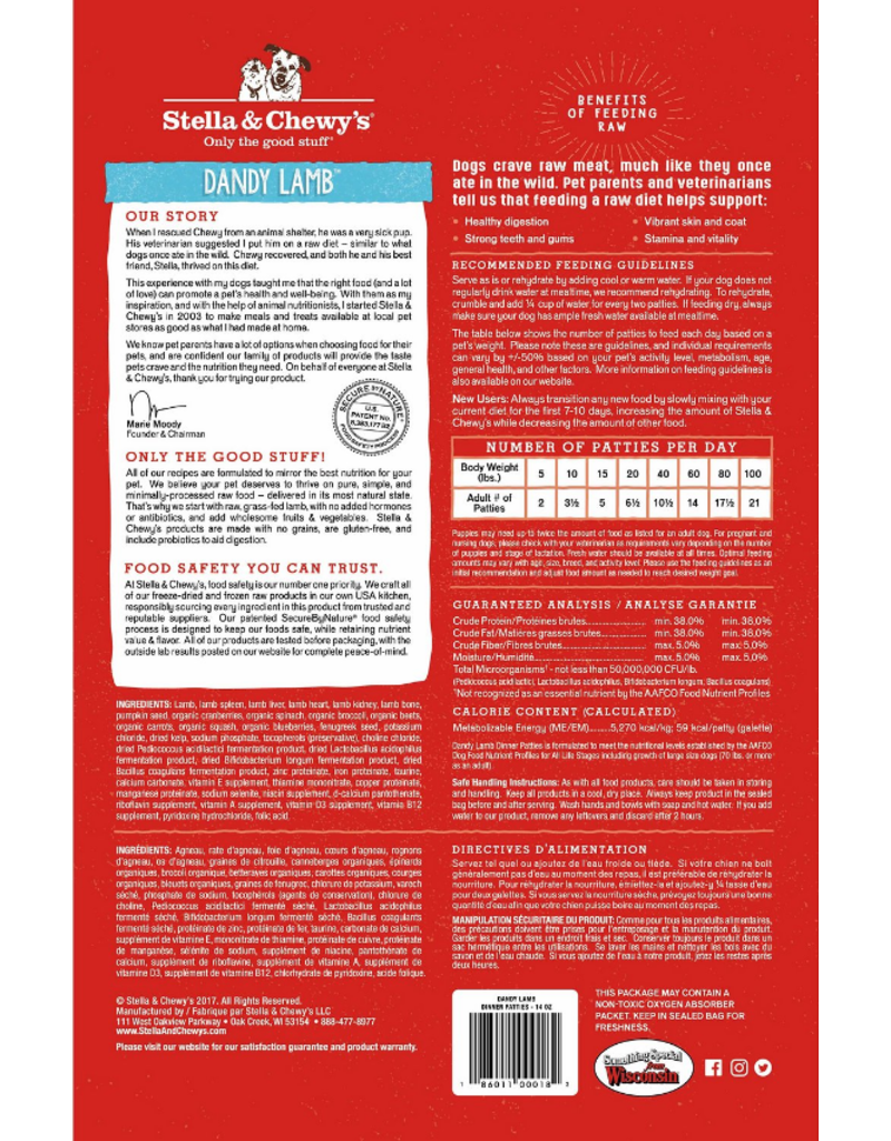 Stella & Chewy's Stella & Chewy's Freeze Dried Dog Food | Dandy Lamb Patties 25 oz