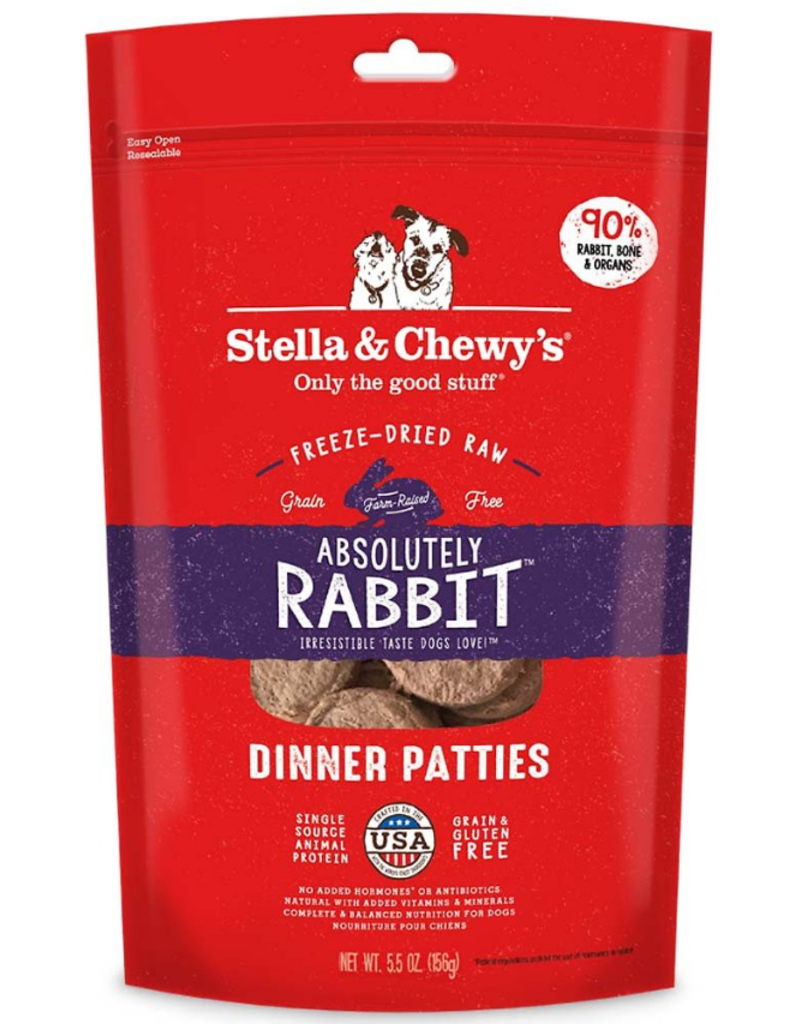 Stella & Chewy's The Pet Beastro Stella & Chewy's All-Natural Freeze Dried Dog Food  Absolutely Rabbit Dinner 5.5 oz For Raw Feeding and High Protein Diets