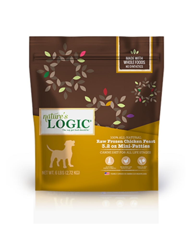 Nature's logic raw frz chk Mini pattie 6lb (858155001737)