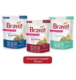Bravo The Pet Beastro Bravo Homestyle Complete Dehydrated Dog Food Turkey 2 lb All-Natural For Raw Feeding and High Protein Diets Limited-Ingredient Grain-Free Gluten-Free Freeze-Dried
