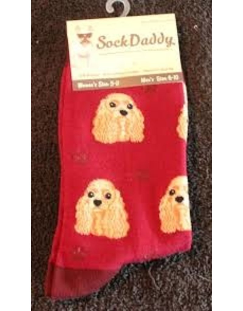 Sock Daddy DISC The Pet Beastro Sock Daddy Unisex One Size Cotton Socks | Cocker Spaniel Custom-Made Dog Breed Socks Machine-Washable Crew Mid-Shin Gift