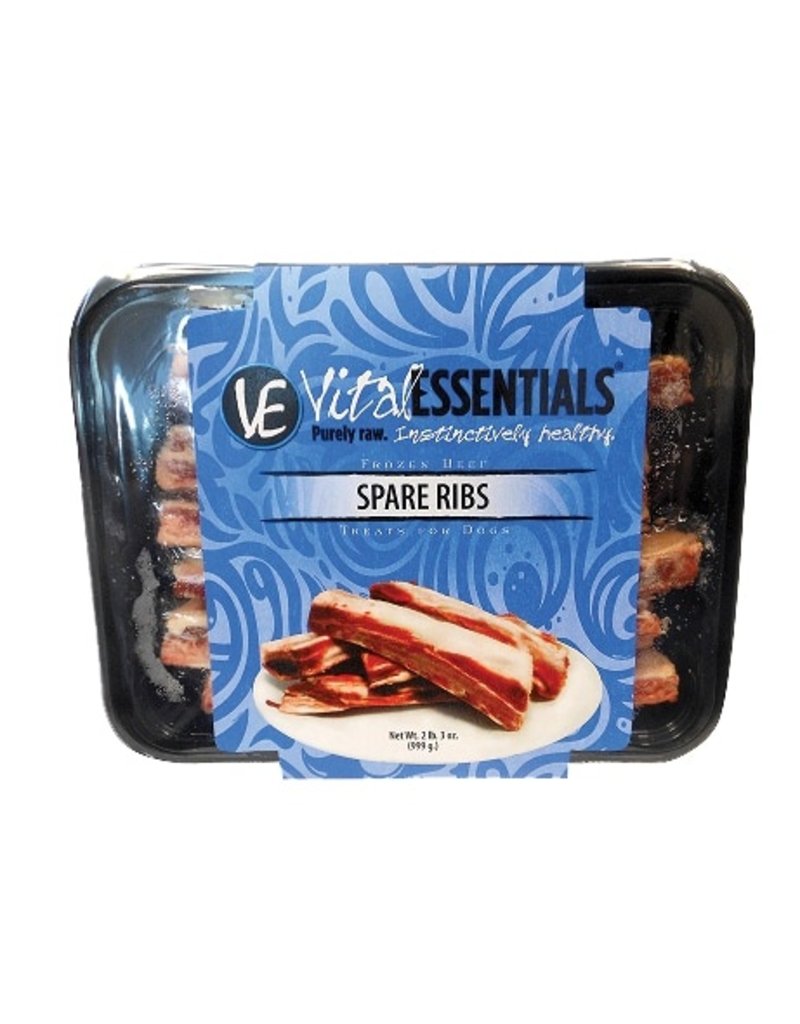 Vital Essentials Vital Essentials Raw Frozen 3 oz Beef Spare Ribs 2 lb Natural  Raw Frozen Dog Hard Dental Chew Protein (*Frozen Products for Local Delivery or In-Store Pickup Only. *)
