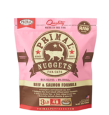 Primal Pet Foods Primal Raw Frozen Nuggets Cat Food Beef & Salmon 3 lb (*Frozen Products for Local Delivery or In-Store Pickup Only. *)