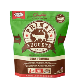Primal Pet Foods DISC Primal Raw Frozen Nuggets Cat Food Duck 3 lb (*Frozen Products for Local Delivery or In-Store Pickup Only. *)