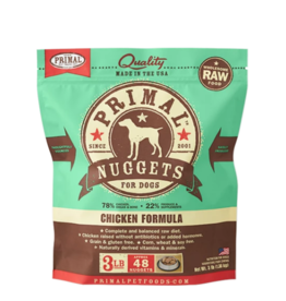 Primal Pet Foods Primal Raw Frozen Nuggets Dog Food Chicken 3 lb CASE/8 (*Frozen Products for Local Delivery or In-Store Pickup Only. *)