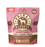 Primal Pet Foods Primal Raw Frozen Nuggets Dog Food Turkey & Sardine 3 lb CASE/8 (*Frozen Products for Local Delivery or In-Store Pickup Only. *)