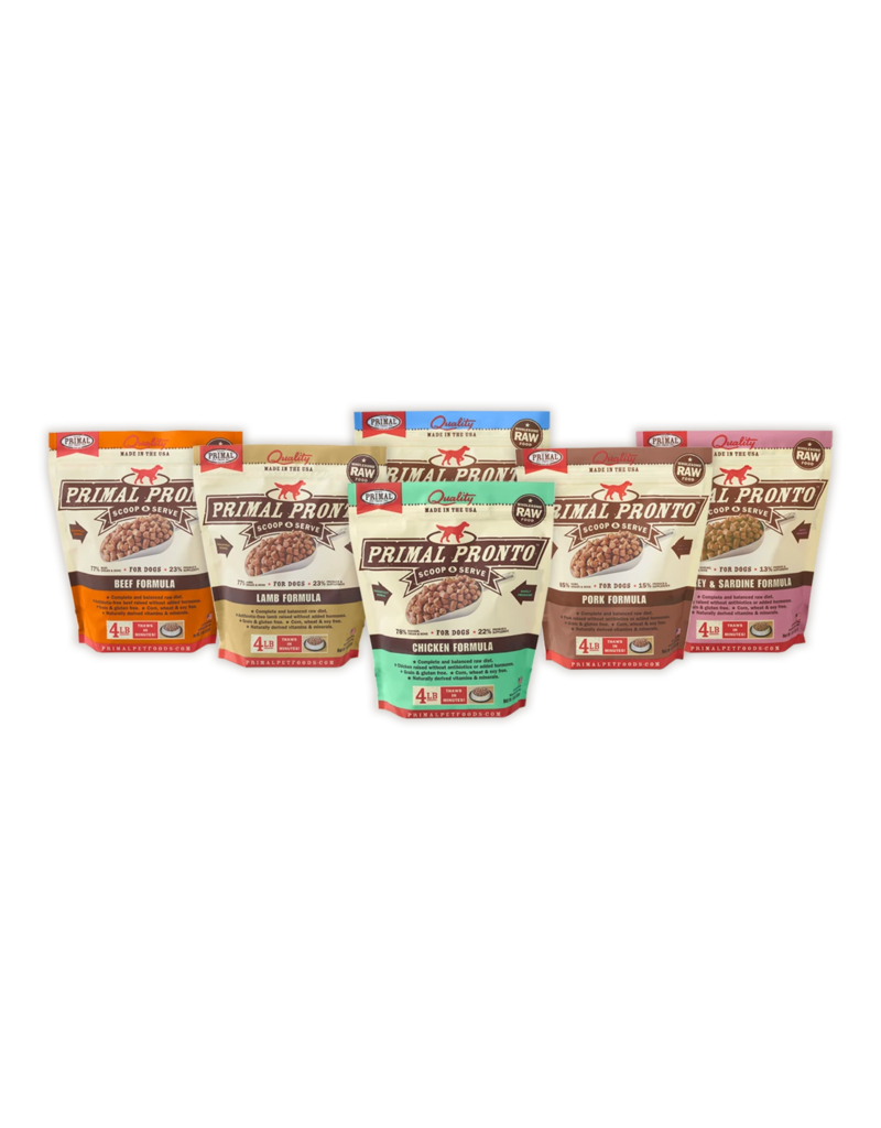 primal raw frozen dog food