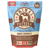 Primal Pet Foods Primal Raw Frozen Patties Dog Food Quail 6 lb CASE (*Frozen Products for Local Delivery or In-Store Pickup Only. *)