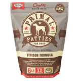 Primal Pet Foods Primal Raw Frozen Patties Dog Food Venison 6 lb CASE (*Frozen Products for Local Delivery or In-Store Pickup Only. *)