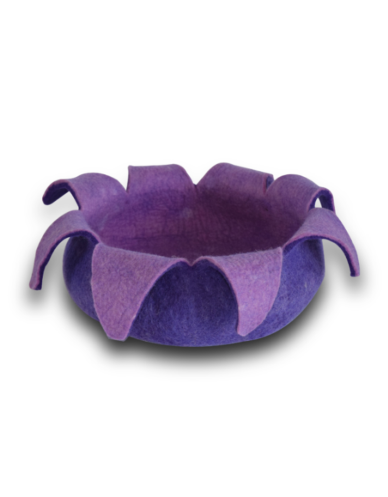 Distinctly Himalayan Distinctly Himalayan Felt Pet Basket Petals Purple 20 in