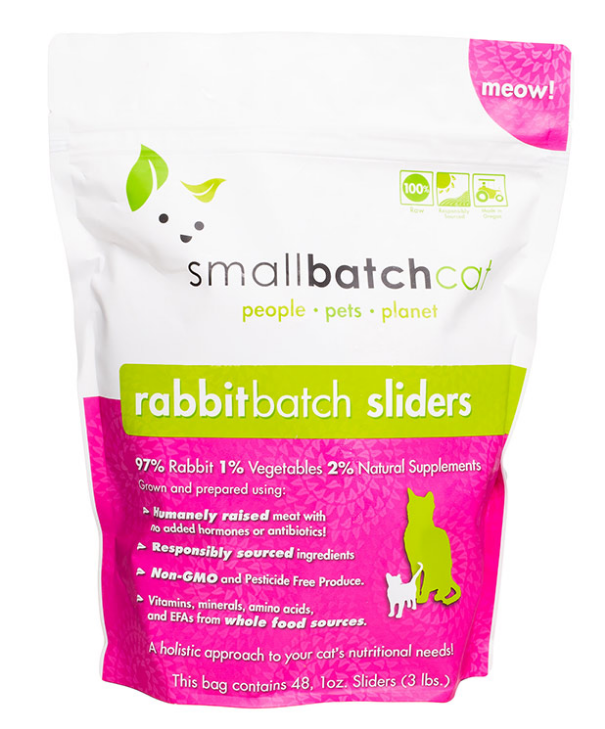 Smallbatch Cat Rabbit Batch Sliders: Frozen, lbs (Case) The