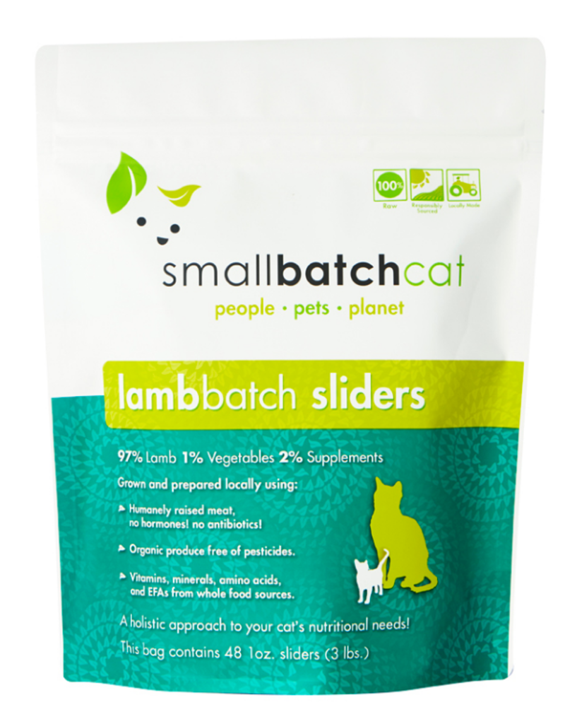 Smallbatch Pets Smallbatch Frozen Cat Food 1 oz Sliders | CASE Lamb 3 lbs (*Frozen Products for Local Delivery or In-Store Pickup Only. *)