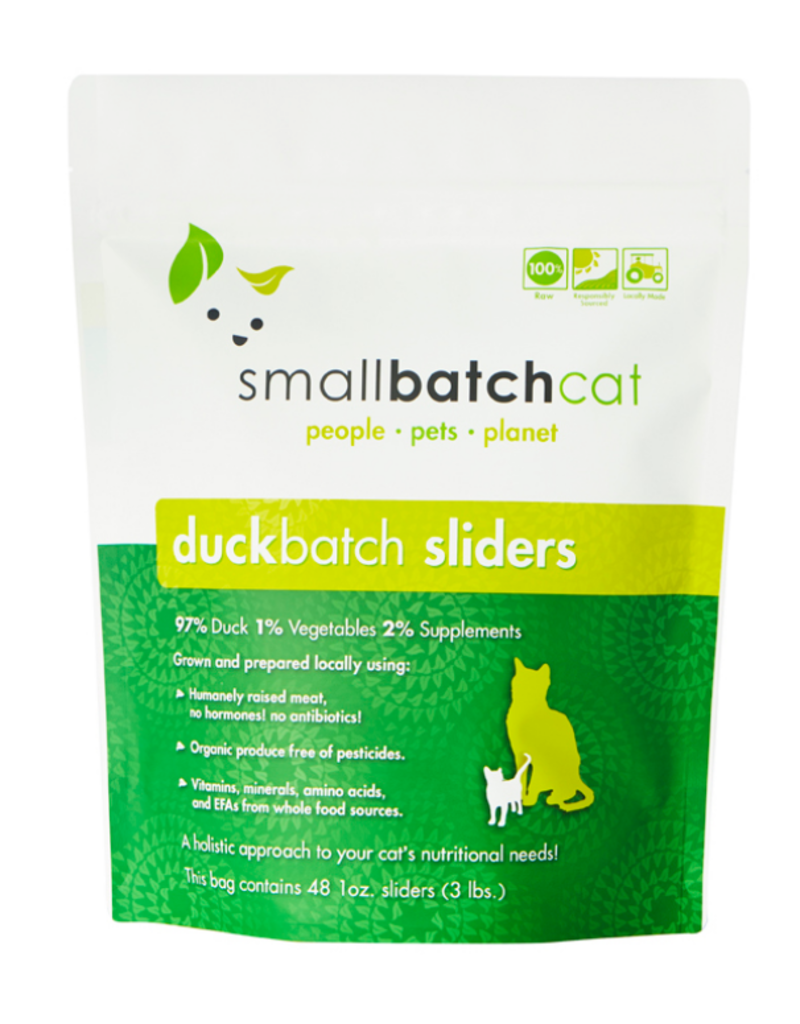 Smallbatch Pets Smallbatch Frozen Cat Food 1 oz Sliders | Duck 3 lbs (*Frozen Products for Local Delivery or In-Store Pickup Only. *)