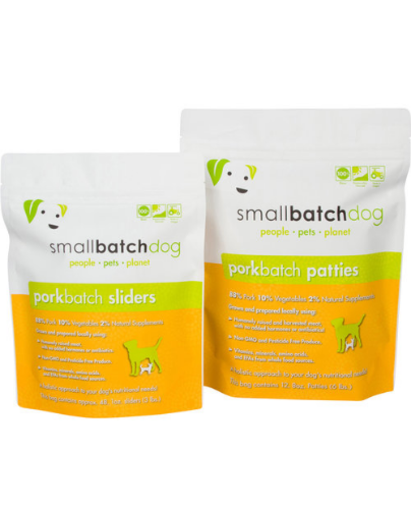 Smallbatch Pets Smallbatch Frozen Dog Food 1 oz Sliders | CASE Pork 3 lbs (*Frozen Products for Local Delivery or In-Store Pickup Only. *)