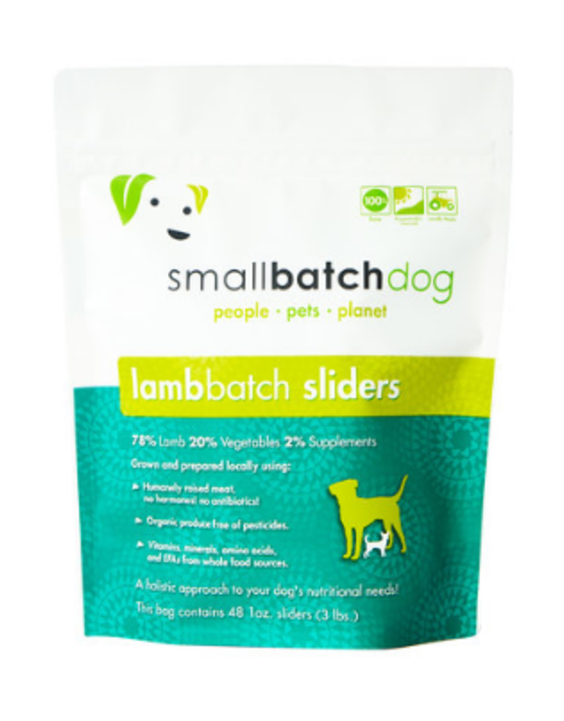 Smallbatch Pets Smallbatch Frozen Dog Food 1 oz Sliders | Lamb 3 lbs (*Frozen Products for Local Delivery or In-Store Pickup Only. *)