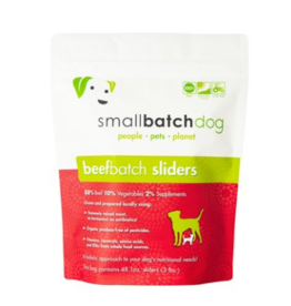 Smallbatch Pets Smallbatch Frozen Dog Food 1 oz Sliders | CASE Beef 3 lbs (*Frozen Products for Local Delivery or In-Store Pickup Only. *)