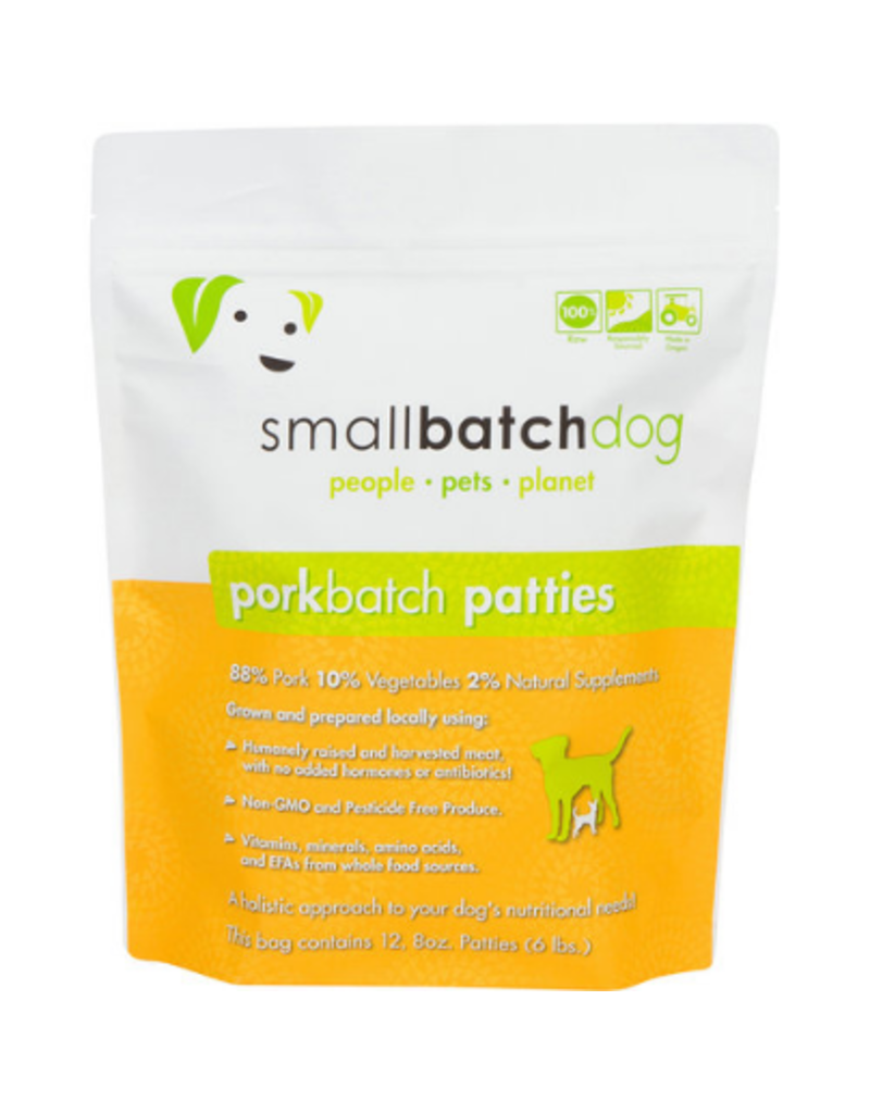 Smallbatch Pets Smallbatch Frozen Dog Food 8 oz Patties | Pork 6 lbs (*Frozen Products for Local Delivery or In-Store Pickup Only. *)