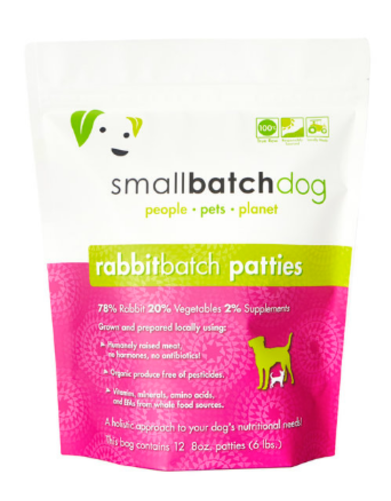 Smallbatch Pets Smallbatch Frozen Dog Food 8 oz Patties | Rabbit 6 lbs (*Frozen Products for Local Delivery or In-Store Pickup Only. *)