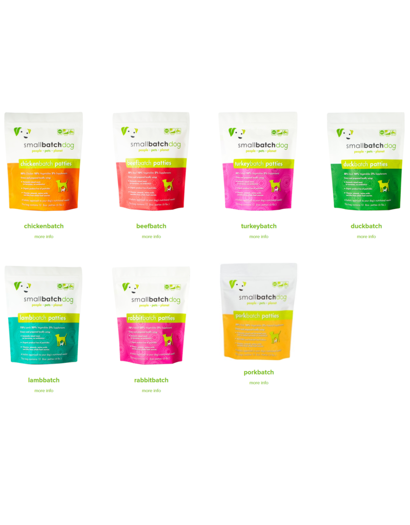 Smallbatch Pets Smallbatch Frozen Dog Food 8 oz Patties | Lamb 6 lbs (*Frozen Products for Local Delivery or In-Store Pickup Only. *)