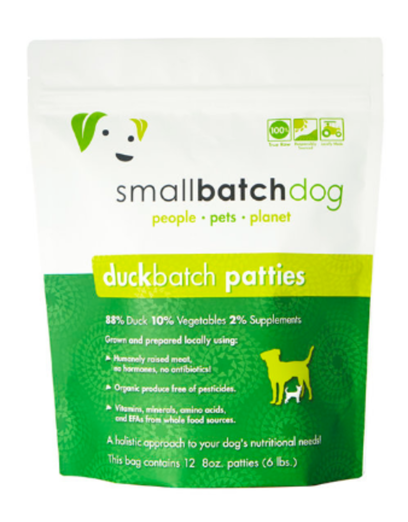 Smallbatch Pets Smallbatch Frozen Dog Food 8 oz Patties | CASE Duck 6 lbs (*Frozen Products for Local Delivery or In-Store Pickup Only. *)