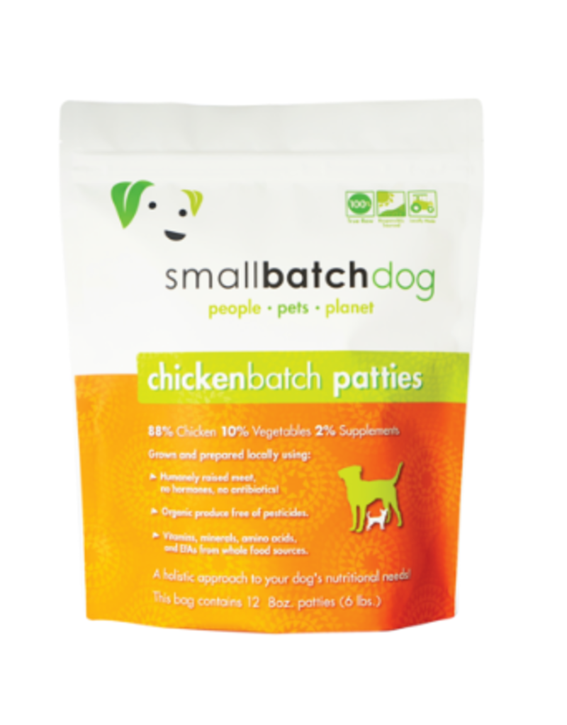 Smallbatch Pets Smallbatch Frozen Dog Food 8 oz Patties | Chicken 6 lbs (*Frozen Products for Local Delivery or In-Store Pickup Only. *)